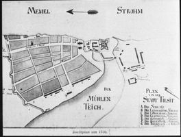 Tilsit, Stadt, Stadtkreis Tilsit Tilsit, Stadtplan um 1750 