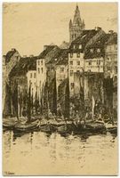 Königsberg (Pr.), Stadtkreis Königsberg Königsberg, Unterer Fischmarkt, Künstlerkarte Кёнигсберг, Нижний рыбный рынок, художественная открытка