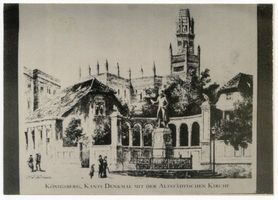 Königsberg (Pr.), Stadtkreis Königsberg Königsberg, Kantdenkmal mit der Altstädtischen Kirche Königsberg, Kantdenkmäler und Kantgrabmal