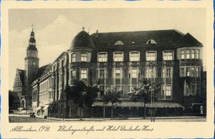Allenstein, Stadtkreis Allenstein Allenstein, Kleeberger Straße mit Hotel Deutsches Haus 