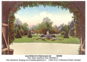 Tilsit, Stadt, Stadtkreis Tilsit  Tilsit, Park Jakobsruh, Gewerbeausstellung 1905