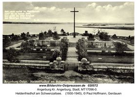 Angerburg Kr. Angerburg, Stadt, Kreis Angerburg  Angerburg, Heldenfriedhof der Stadt Angerburg am Schwenzaitsee