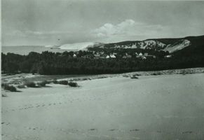 Nidden, Kreis Memel Nidden, Blick zur Hohen Düne, Luftbild 