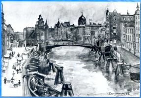 Königsberg (Pr.), Stadtkreis Königsberg Königsberg, Pregel mit Fischbrücke IV Königsberg, Stadtteil Altstadt (Umgebung des Schlosses)