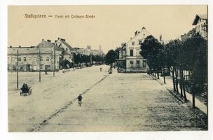 Ebenrode, Stadt, Kreis Ebenrode Ebenrode fr. Stallupönen, Markt mit Goldaper Straße 