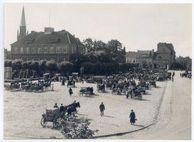 Goldap, Kreis Goldap Goldap, Marktplatz, Markttreiben IV 