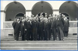 Passenheim, Stadt, Kreis Ortelsburg Passenheim, Stadtverordnetenversammlung mit Landrat von Poser Пассенхайм, собрание городских уполномоченных с ландратом фон Позером
