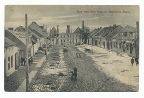 Gehlenburg, Kreis Johannisburg Bialla Kr. Johannisburg, Das von den Russen zerstörte Bialla 