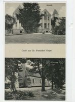 Groß Pötzdorf, Kreis Osterode Groß Pötzdorf, Schloss, Kirche Гросс-Пётцдорф, замок, церковь
