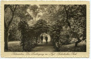 Palmnicken, Kreis Samland Palmnicken, Der Laubengang im Königl. Fiskalischen Park Пальмникен, крытая галерея в королевском казённом парке