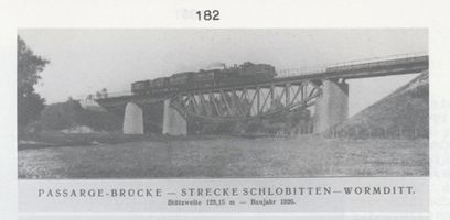 Schlobitten, Ort mit Schloß und Oberförsterei, Kreis Preußisch Holland Schlobitten, Passarge Brücke -Strecke Schlobitten - Wormditt Königsberg, Union-Giesserei