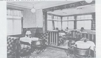 Königsberg (Pr.), Stadtkreis Königsberg Hufenallee 62 Königsberg (Pr.), Hufenallee, Hufenschlößchen, Tarach's Bier-  und Weinstube Кёнигсберг (Пр.), Хуфеналлее, маленький замок Хуфен, пивная и винный погреб Тараха