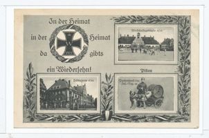 Pillau, Seestadt, Kreis Samland Pillau, Südkaserne, Witschaftsgebäude, Paukenhund des Inf.-Reg. 43 Pillau, Kasernen