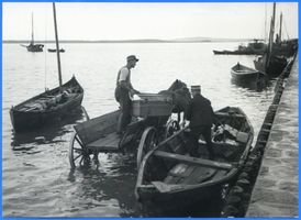Rossitten Kr. Samland, Kreis Samland Rossitten Kr. Samland, Fuhrwerk im Haff II Росситтен, р-н Самбия, повозка на заливе, II