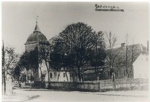 Gedwangen, Kreis Neidenburg Jedwabno, Kirche und Pfarrhaus III 