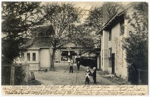 Metgethen, Ort und Bahnstation, Stadtkreis Königsberg Metgethen, Forsthaus Metgethen, Häuser früher und heute