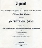 Norkitten, Kreis Insterburg Norkitten, Chronik der Norkittenschen Güter 