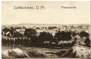 Wehrkirchen, Ort, Kreis Goldap Szittkehmen, Ortsansicht 