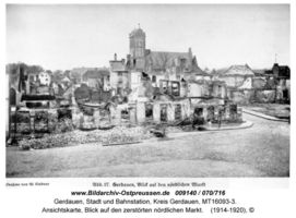 Gerdauen, Stadt und Bahnstation, Kreis Gerdauen  Gerdauen, 1. Weltkrieg