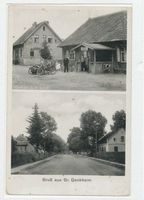 Groß Dankheim, Kreis Ortelsburg Groß Dankheim, Gasthaus mit Molkerei, Dorfpartie 