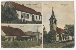 Königshöhe, Kreis Lötzen Königshöhe, Gasthaus, Meierei, Kirche 
