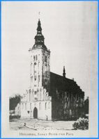 Heilsberg Kr. Heilsberg, Stadt, Kreis Heilsberg Heilsberg Kr. Heilsberg, Kirche Sankt Peter und Paul, Lithographie 