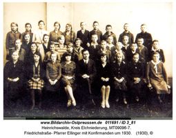 Heinrichswalde Kr. Elchniederung, Kreis Elchniederung Friedrichstraße  Heinrichswalde, Ev. Kirche, kirchl. Einrichtungen, kirchl. Leben, Friedhöfe