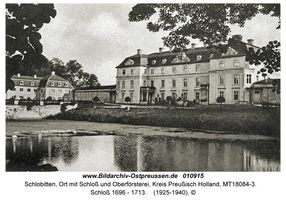 Schlobitten, Ort mit Schloß und Oberförsterei, Kreis Preußisch Holland 