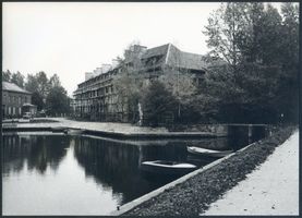 Angerburg Kr. Angerburg, Stadt, Kreis Angerburg Angerburg, Hafen mit Schloss, eingerüstet Angerburg, Schloß
