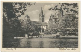 Königsberg (Pr.), Stadtkreis Königsberg Königsberg (Pr.), Schloßteich mit Schloß Кёнигсберг (Пр.), Замковый пруд с Замком