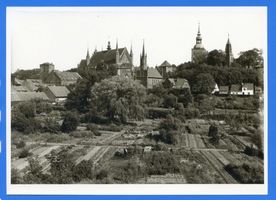 Frauenburg, Kreis Braunsberg Frauenburg, Dom mit Glockenturm und Kopernikus-Denkmal II Frauenburg, Kopernikus-Denkmal