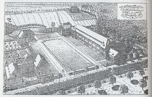 Königsberg (Pr.), Stadtkreis Königsberg Werderallee Königsberg, Ratshof, Werderallee, Kunstakademie, Neubau, Gesamtansicht , Vogelperspektive Königsberg, Schulen