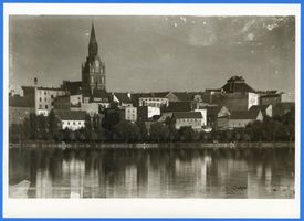 Lyck, Stadt, Kreis Lyck Lyck, Blick vom Lyck-See auf die Stadt VI Masurische Seen