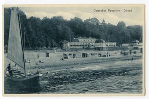 Rauschen Kr. Samland, Kreis Samland Rauschen Kr. Samland, Strand mit Strandhalle X Раушен, р-н Самбия, пляж с пляжным павильоном, X