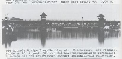 Königsberg (Pr.), Stadtkreis Königsberg Königsberg, Die doppelstöckige Pregelbrücke Кёнигсберг, двухъярусный мост через Прегель