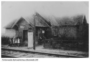 Fichtenwalde Kr. Gumbinnen, Kreis Gumbinnen Fichtenwalde Kr. Gumbinnen, Bahnwärterhaus, Blockstelle 205 Фихтенвальде, Гумбинненский уезд, дом путевого обходчика, блок-пост 205