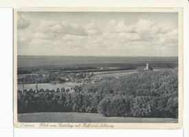 Cadinen, Kreis Elbing Cadinen, Blick vom Karlsberg mit Haff und Nehrung 