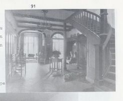 Königsberg (Pr.), Stadtkreis Königsberg Haarbrücker Straße 24 Königsberg, Amalienau, Haarbrücker Straße, Innenausstattung, Diele mit Wendeltreppe Königsberg, Stadtteil Amalienau