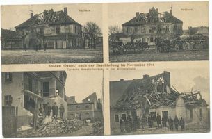 Soldau, Kreis Neidenburg Soldau, nach der Beschießung im November 1914 