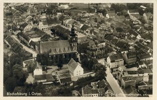 Bischofsburg, Stadt, Kreis Rößel Bischofsburg, Luftbild des Stadtzentrums III 