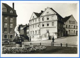 Rastenburg, Stadt, Kreis Rastenburg Rastenburg, Brunnenfigur, Bahnhofstraße, Mühlenwerke und Rollberg II Растенбург, фонтанная фигура, Банхофштрассе, мукомольный завод и Ролльберг, II