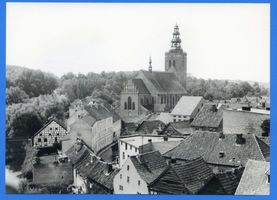 Heilsberg Kr. Heilsberg, Stadt, Kreis Heilsberg Heilsberg Kr. Heilsberg, Teilansicht mit Kath. Kirche II 