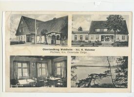 Plichten, Kreis Osterode Plichten, Oberlandkrug Waldheim - 2x Außenansicht, Bauernstube, Tabersee 