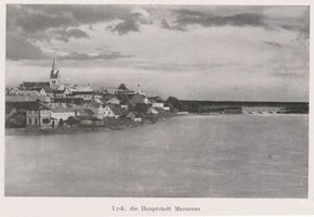 Lyck, Stadt, Kreis Lyck Lyck, Blick über den Lyck-See auf die Stadt XV Лык, вид через Лыкское озеро на город, XV