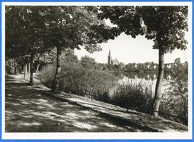 Ortelsburg, Stadt, Kreis Ortelsburg Ortelsburg, Partie am Haussee IV Ortelsburg, Haussee