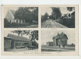 Groß Altenhagen, Kreis Osterode Groß Altenhagen, Schule, Dorfstraße, Gasthaus, Bahnhof 