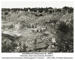 Hohenstein Kr. Osterode, Stadt, Kreis Osterode  Ostpreußen, Zweiter Weltkrieg und das Ende