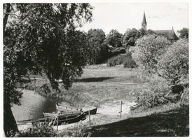 Haselberg (Ostpr.), Kreis Schloßberg Haselberg (Ostpr.), Blick zur Kirche 