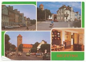 Ortelsburg, Stadt, Kreis Ortelsburg Ortelsburg, Hauptstraße, Rathaus, Museum 