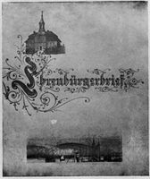 Tilsit, Stadt, Stadtkreis Tilsit Tilsit,  Ehrenbürgerbrief, Titelblatt Тильзит, грамота почетного гражданина, титульный лист